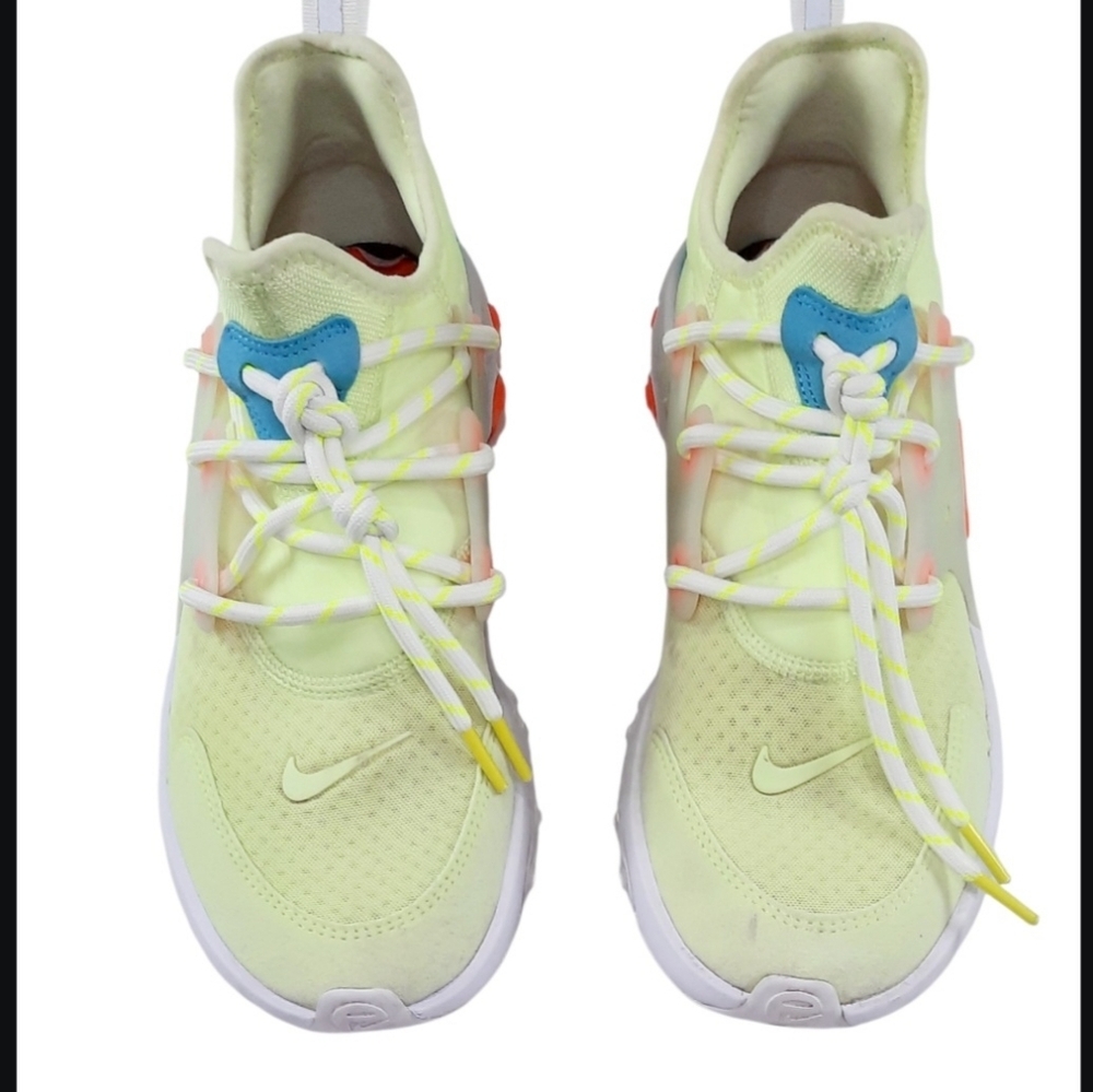 Nike react Presto Gs Barely Volt Crimson Hyper BQ4002-700 7Y/ Womens Sz.8.5 - Picture 4 of 5